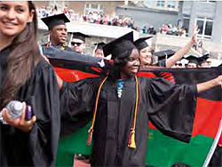 Students attend 2012 commencement ceremony. Photo: Cornell University