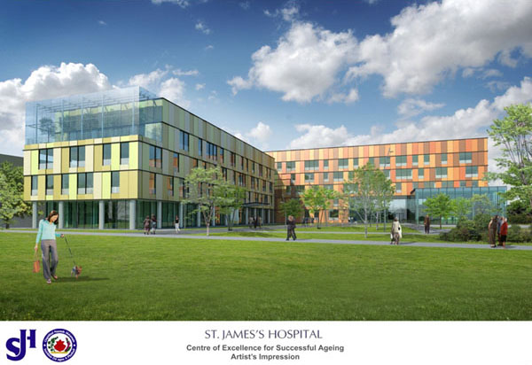 Artist's rendering of the new St. James's Hospital Centre for Successful Ageing