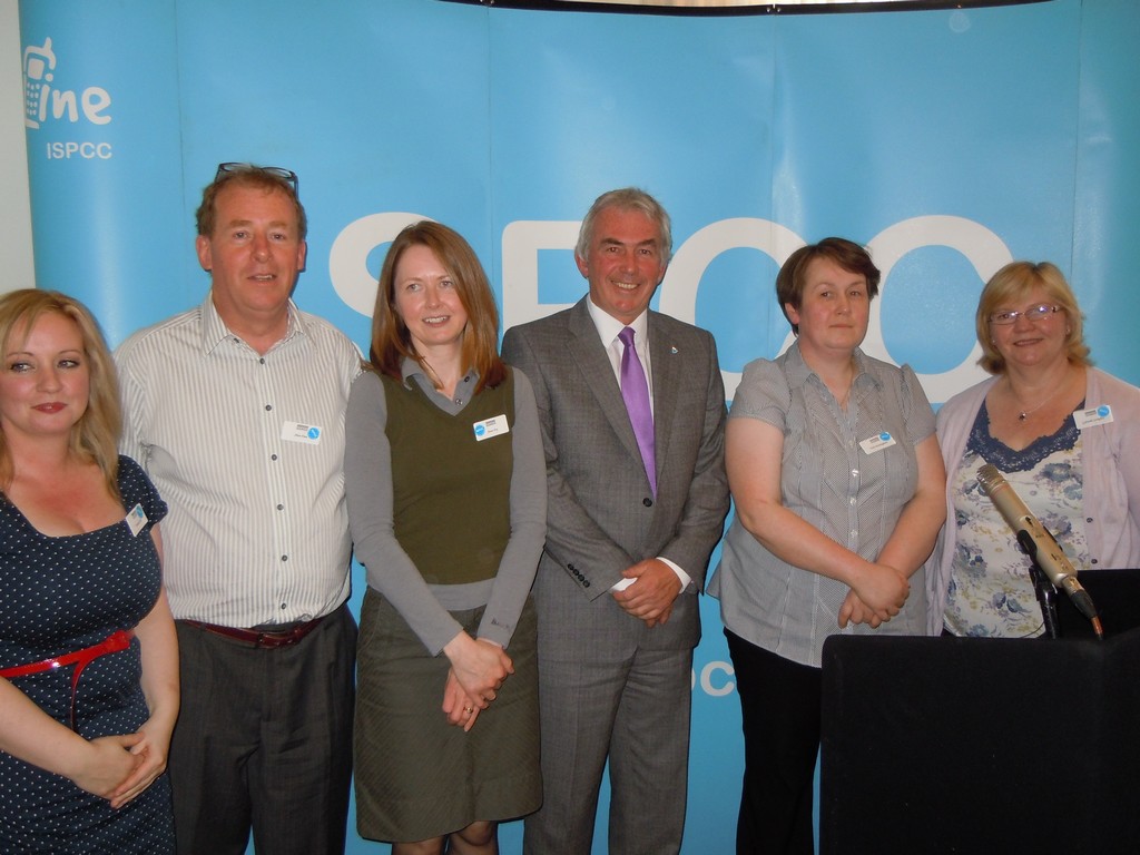 ISPCC’s Annual General Meeting, CEO Ashely Balbairnie surrounded by volunteers