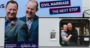 Bus that says Civil Marriage -  The next stop