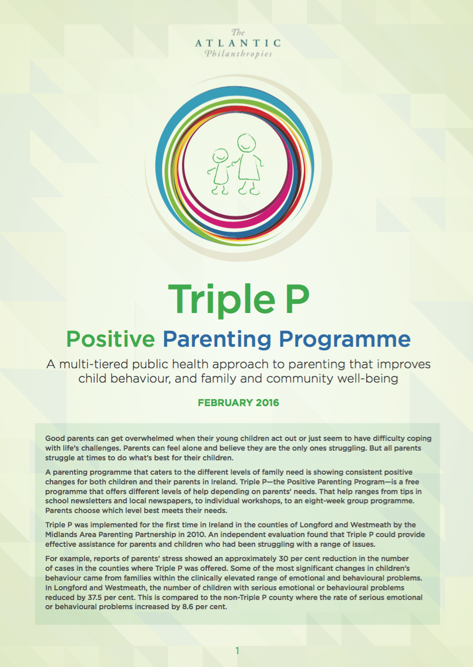 Triple P Positive Parenting Program The Atlantic Philanthropies